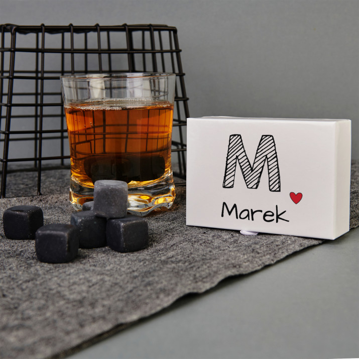Twoje imię - Kamienie do whisky z nadrukiem